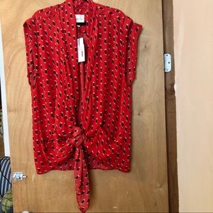 Red & Black Kimono Silence + Noise Urban Outfitter